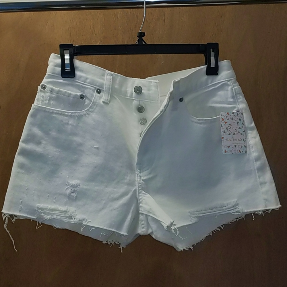 Free People White Shorts